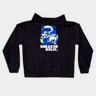 Sneaker Holic Racer Blue Retro Sneaker Art Kids Hoodie